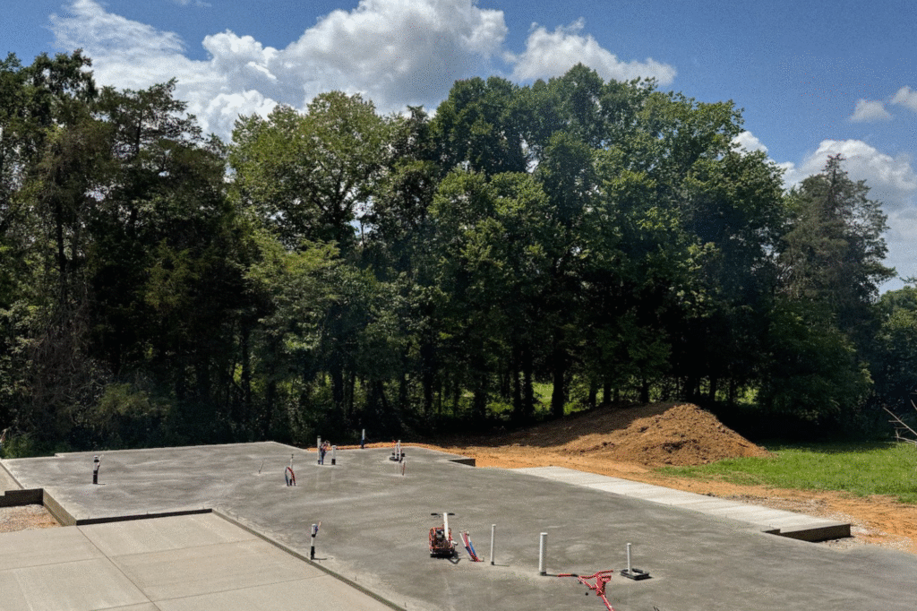 concrete slabs driveway
