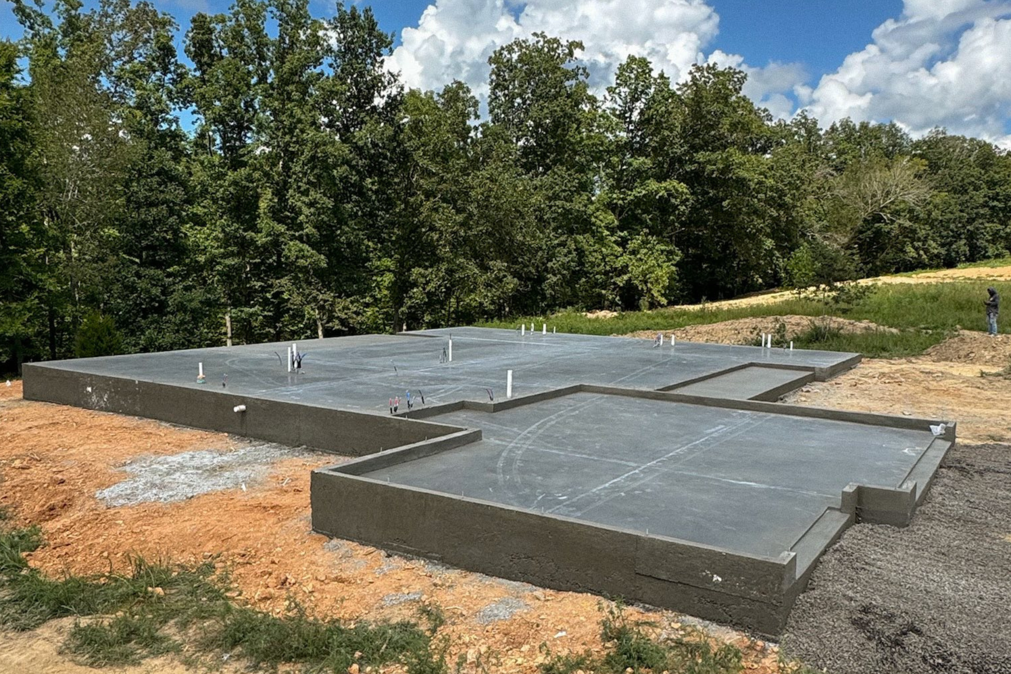 concrete slabs driveway