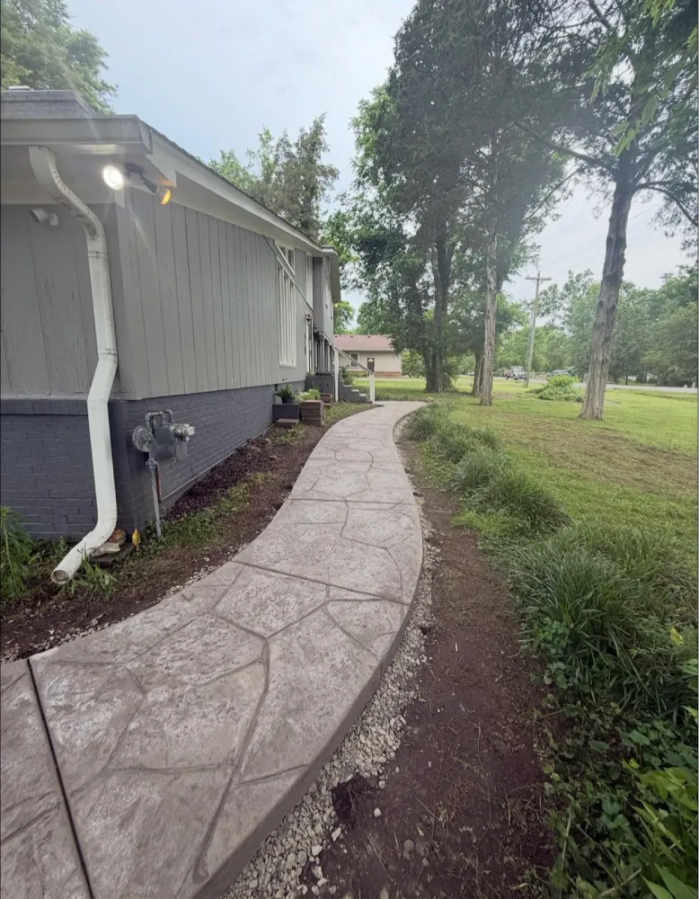 slab driveway